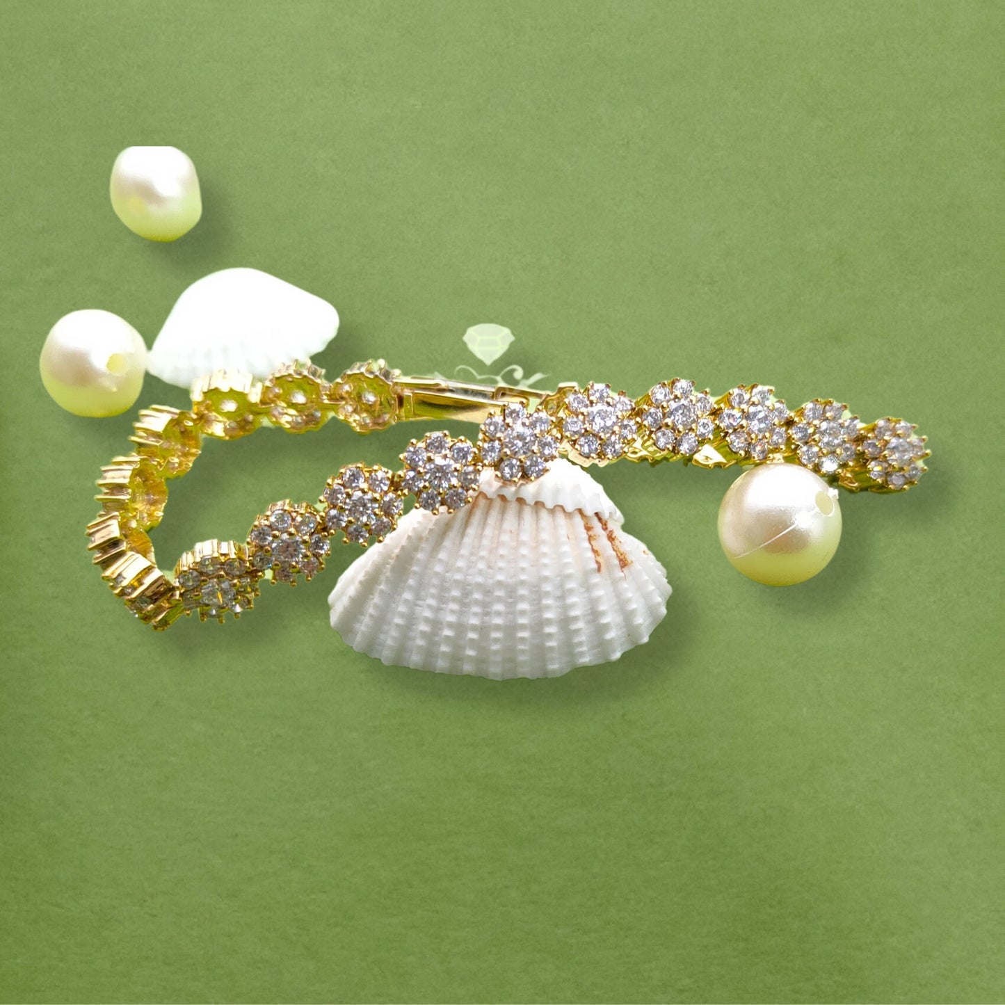 14K Yellow Gold Finish Round Cut Diamond Tennis Bracelet