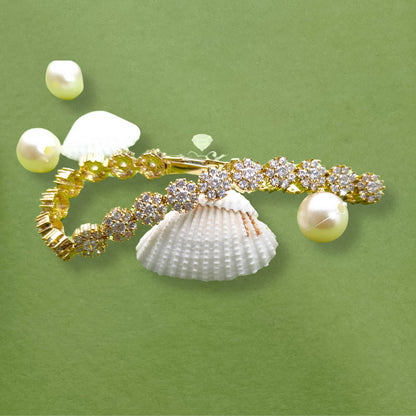 14K Yellow Gold Finish Round Cut Diamond Tennis Bracelet