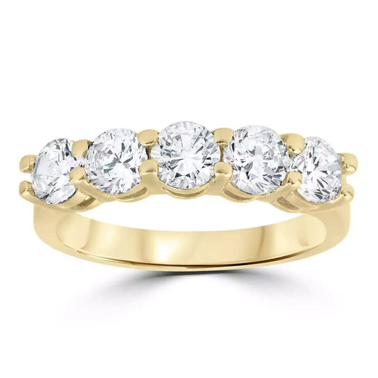 Wedding Engagement Band Ring 14K Yellow Gold Finish