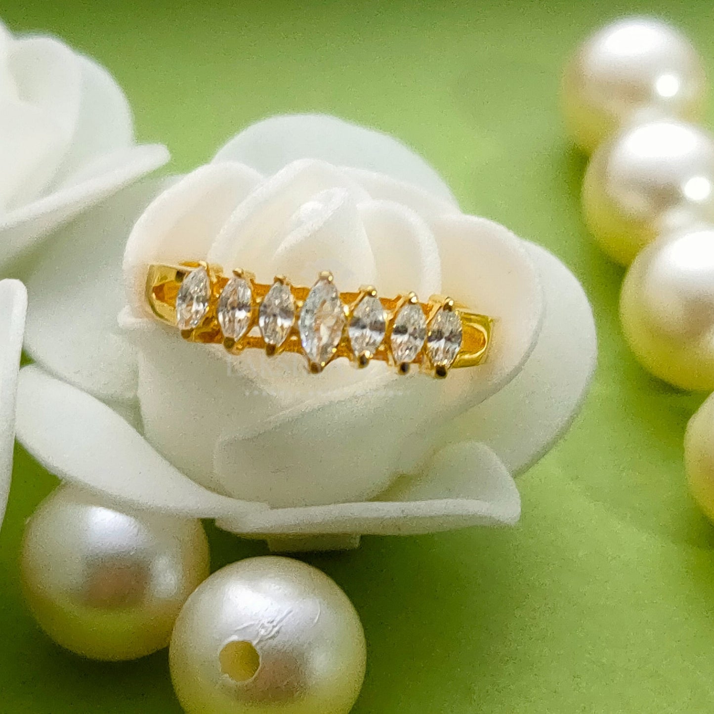 Marquise Cut Diamond 14K Yellow Gold Finish Wedding Band Ring