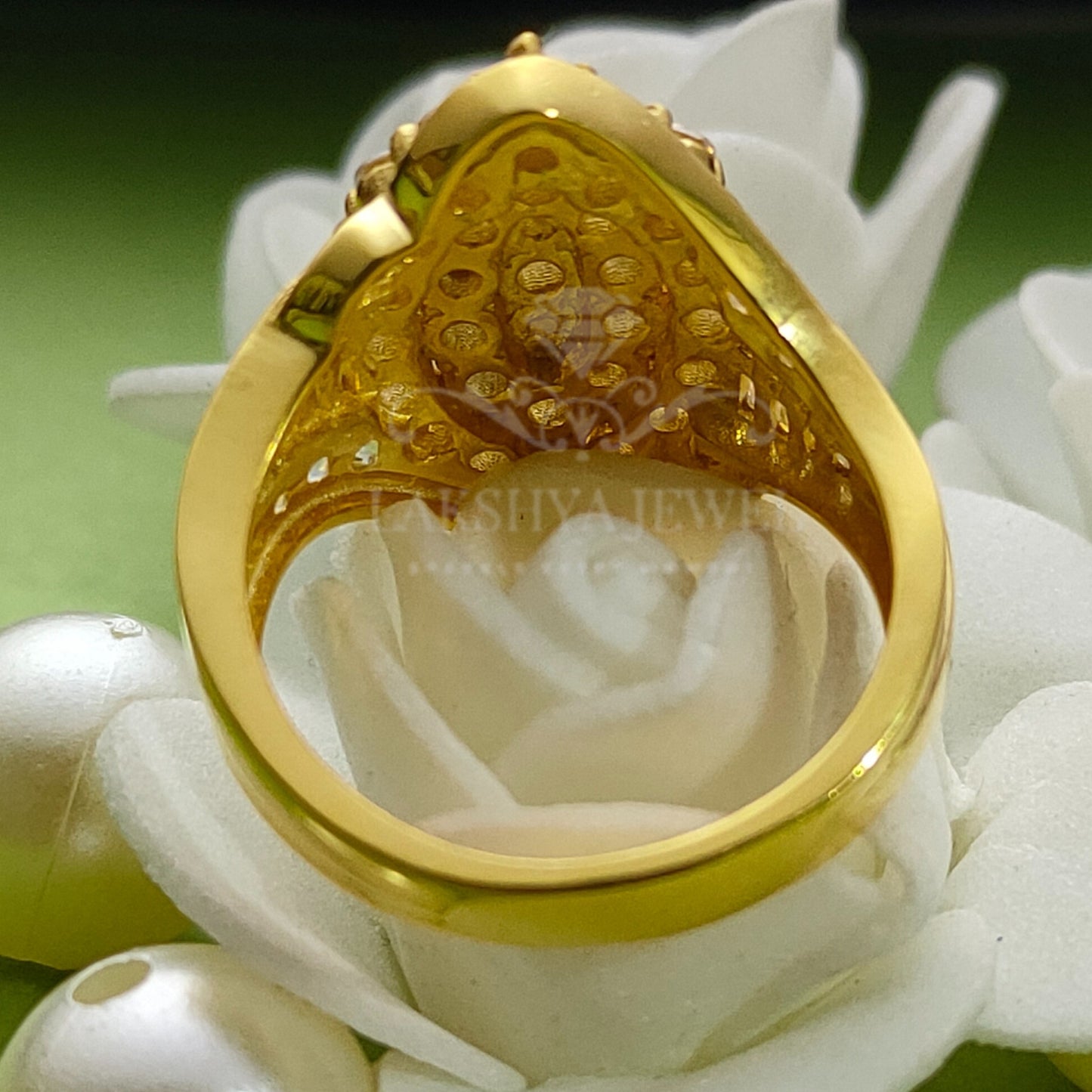 Classic 14K Yellow Gold Finish Round Cut Diamond Ring for Anniversary Gift