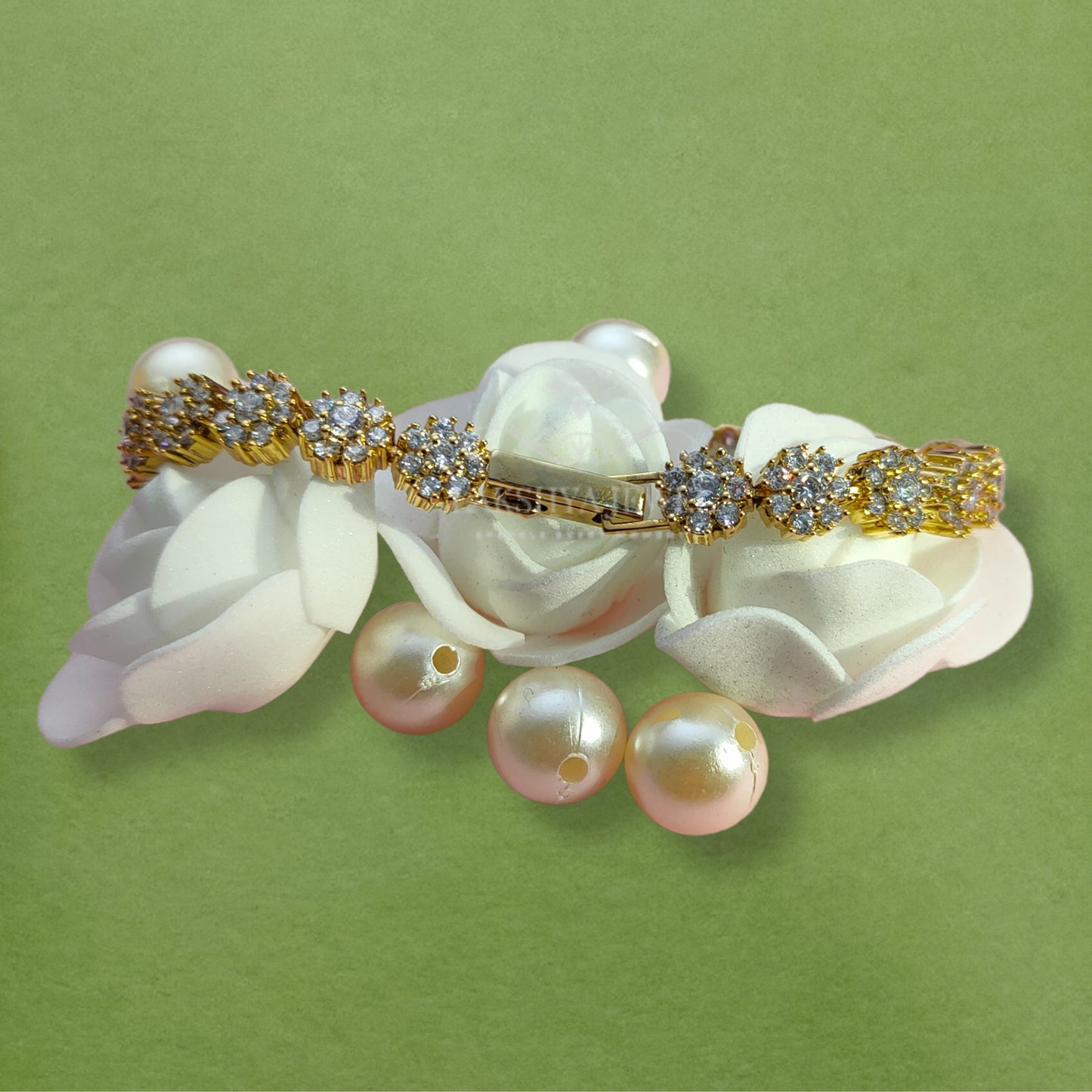 14K Yellow Gold Finish Round Cut Diamond Tennis Bracelet