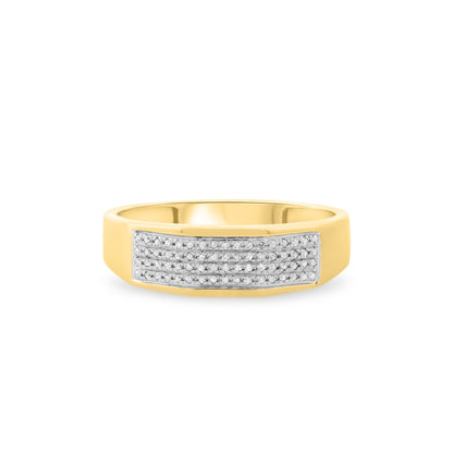 14K Yellow Gold Finish His & Her Trio Ring Set For Engagement