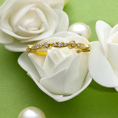 Wedding Engageent Band Ring Round Cut Diamond 14K Yellow Gold Finish Silver